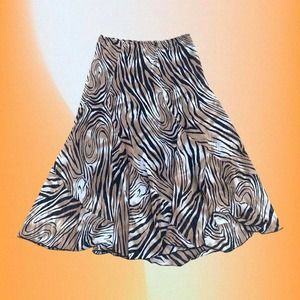 Vintage Animal Print Midi Skirt by JKLA